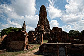 Ayutthaya, Thailand. Wat Phra Ram, ruins of the cloister around the main prang. 